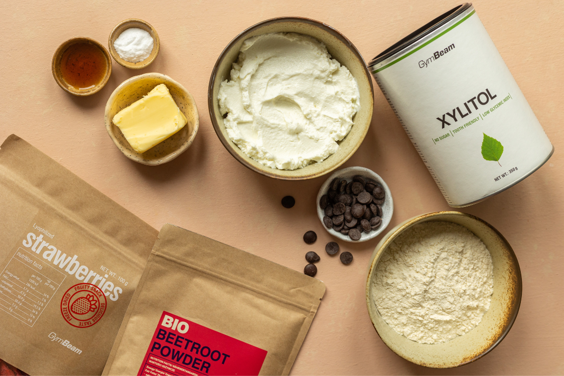 Biscotti red velvet con glassa al formaggio quark - ingredienti