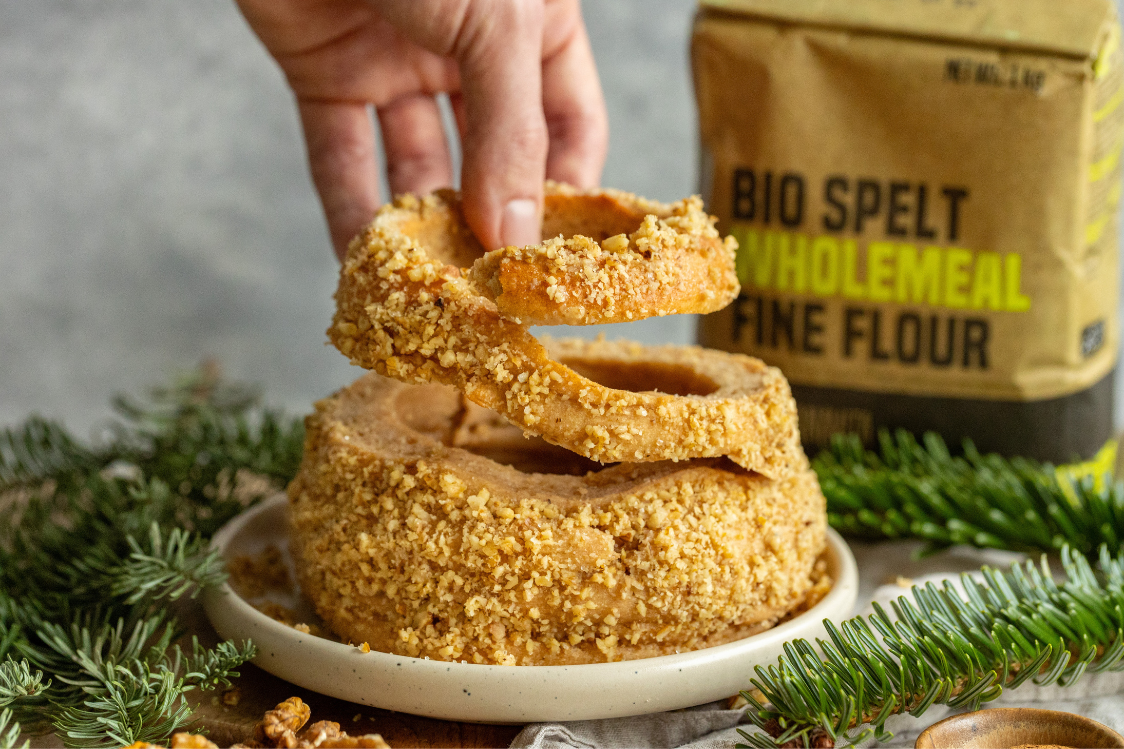 Torta camino di Natale alla cannella