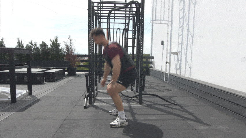 Burpees con giubbotto zavorrato