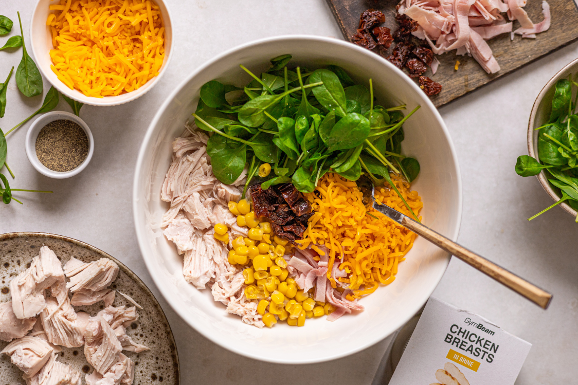 Ciambellone salato con pollo, spinaci e formaggio - Preparazione: