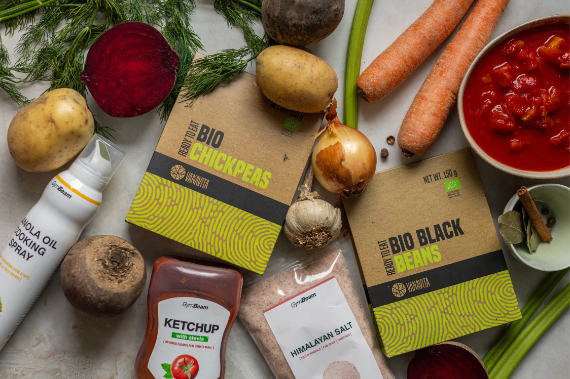 Vegetariánský boršč - ingredience