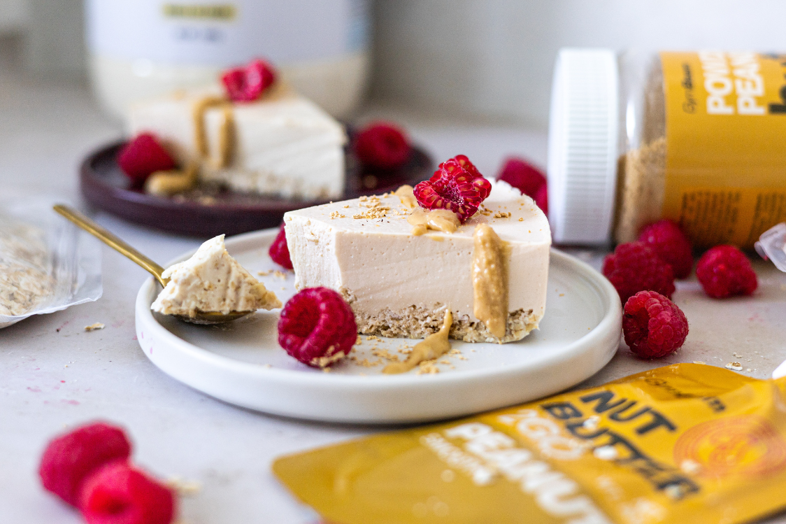 Arašídový tofu cheesecake