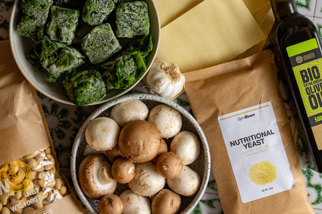 Fitness recept: Veganské špenátové lasagne - ingredience Fitness recept: Veganské špenátové lasagne