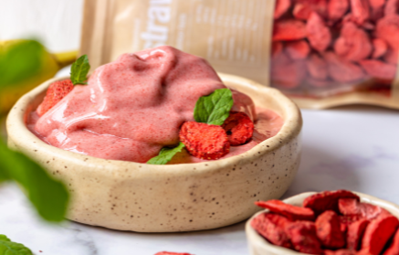 Ricetta fit: Gelato fatto in casa con fragole e banane