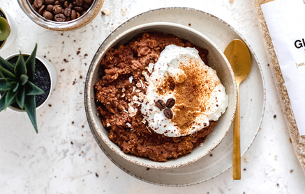 Ricetta fit: Porridge di avena con cacao e caffè