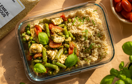 Ricetta Fit: Couscous di pollo al pesto