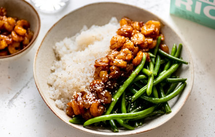 Ricetta Fit: Gamberi all’asiatica in salsa dolce-salata con riso