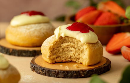 Ricetta fit: Bomboloni di pasta lievitata con crema al quark