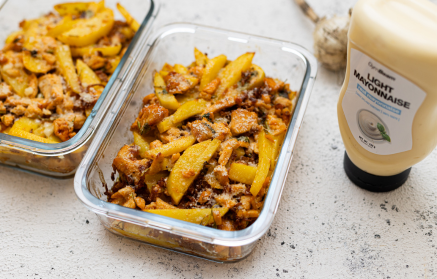 Ricetta fit: Petto di pollo al forno con patate e maionese light