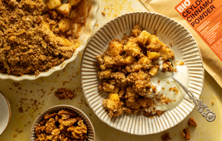 Ricetta FIT: Crumble di Mele con Cannella