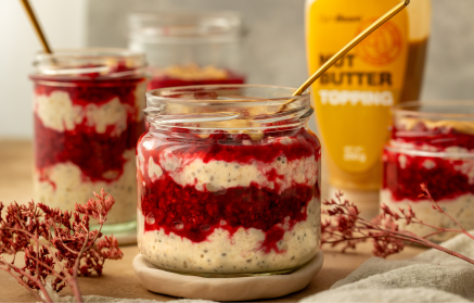 Ricetta FIT: Overnight Oat con Lamponi e Burro di Arachidi