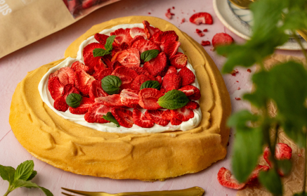 Ricetta FIT: Pavlova alle Fragole Senza Zucchero