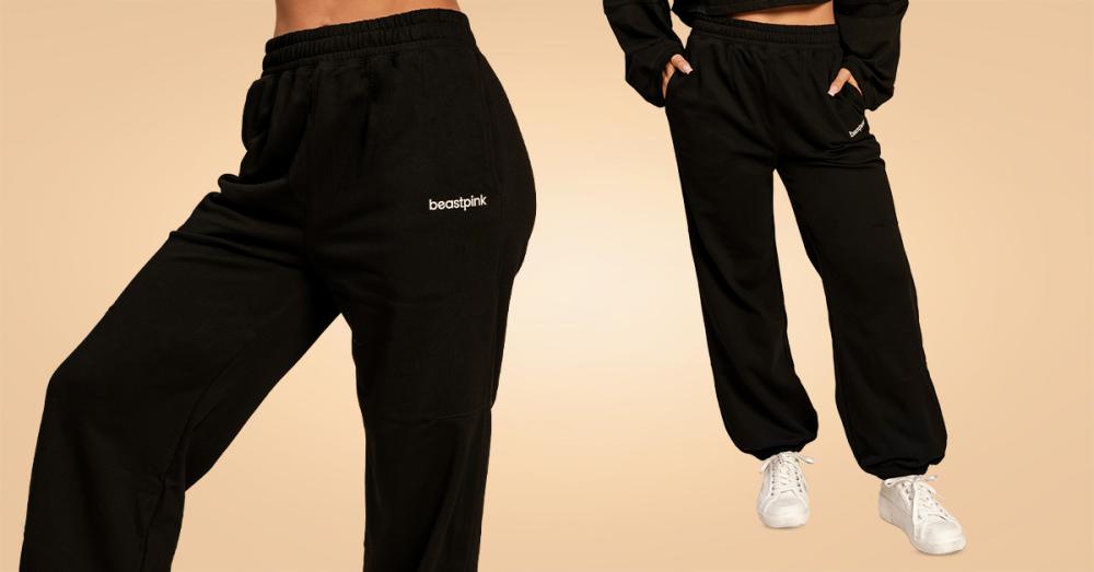 Bliss Joggers Donna Nero - BeastPink