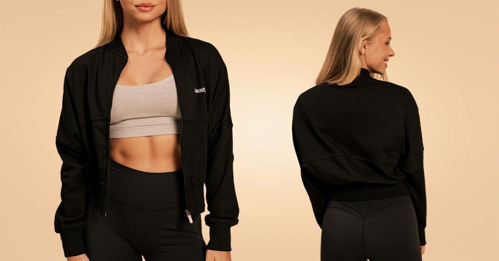 Felpa Bliss Zip-Up Donna Nero - BeastPink