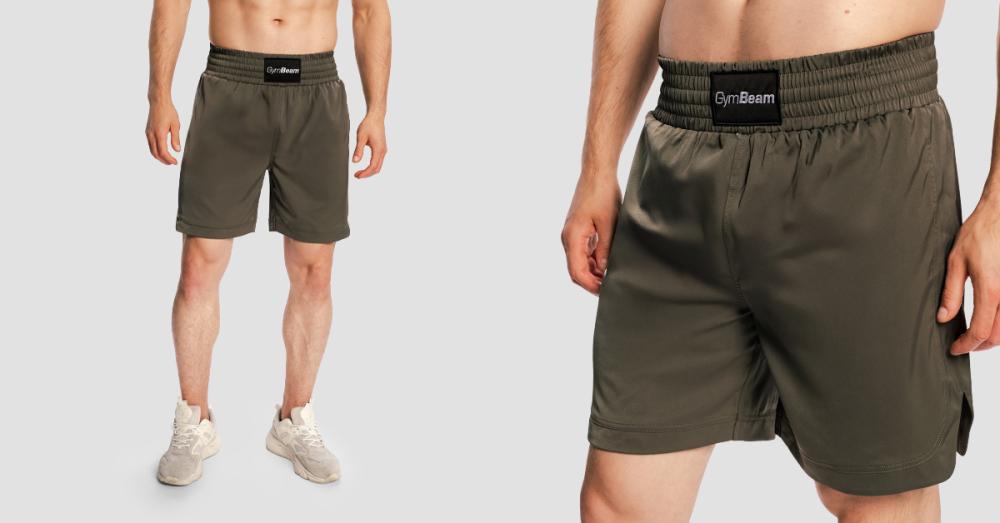 Pantaloncini da Boxe Combat Grey Olive - GymBeam