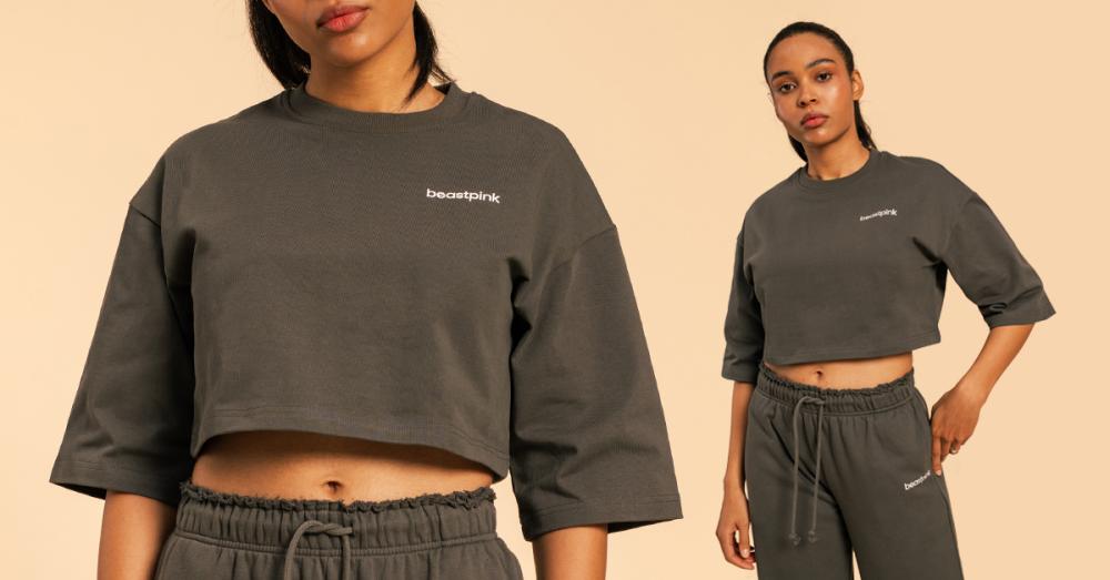 T-Shirt Cropped da Donna Serenity Shadow - BeastPink