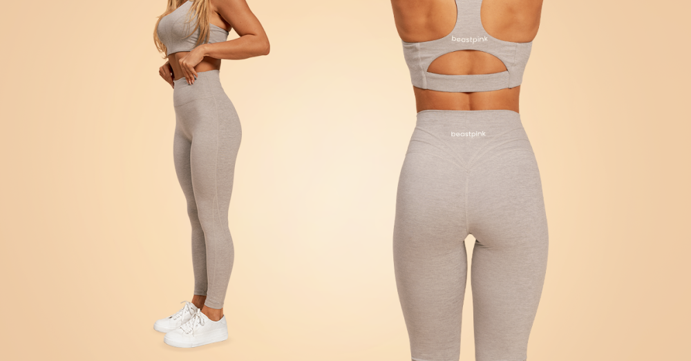 Leggings Sense Donna Grigio - BeastPink