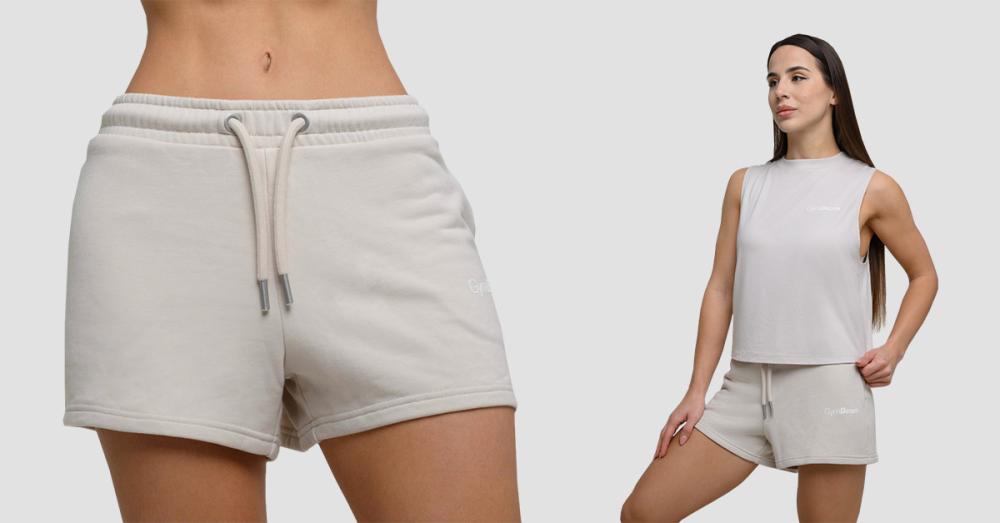 Pantaloncini da donna Agile Sweatshorts Desert - GymBeam