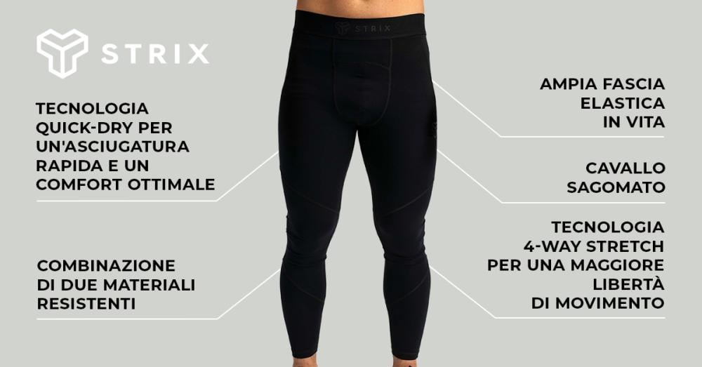 Men‘s Essential Leggings Black - STRIX