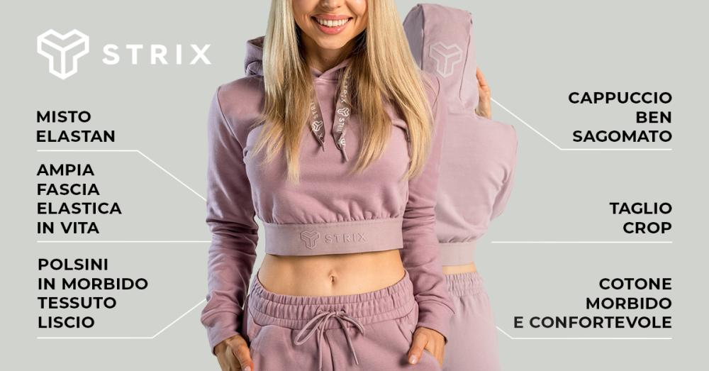 Essential Cropped Hoodie Malva - STRIX