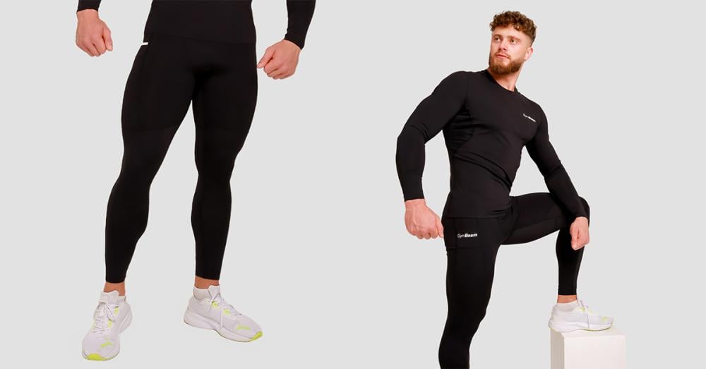 Leggings ad alta compressione neri - GymBeam