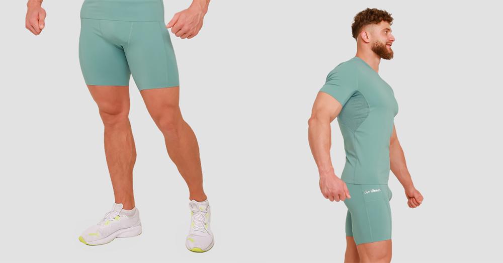 Pantaloncini a compressione alta Blue - GymBeam