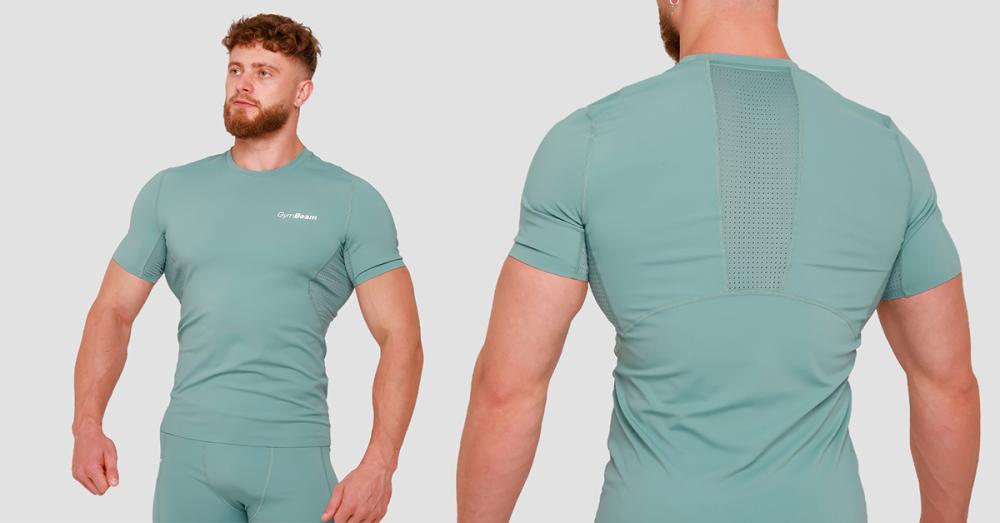 T-Shirt High Compression Blue - GymBeam