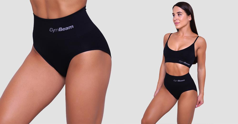 Slip Highrise 2Pack Black - GymBeam 