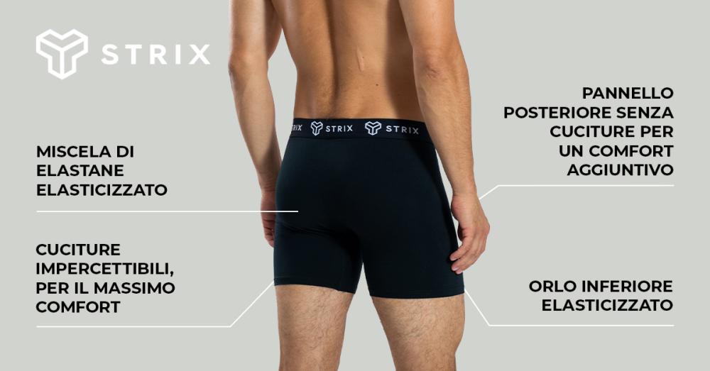 Boxer Essential 2Pack Black da uomo - STRIX