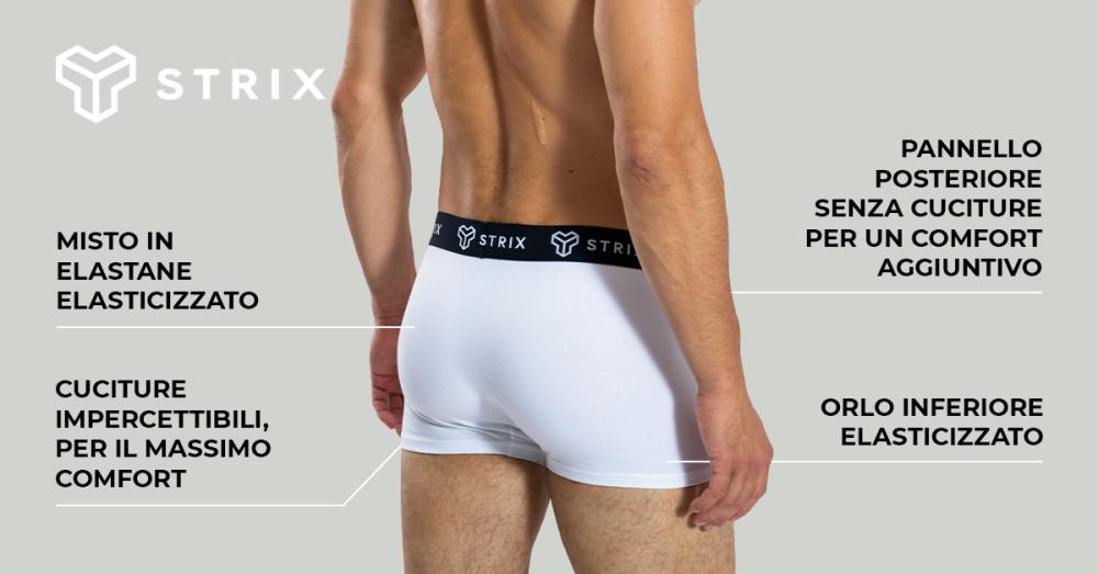 Pantalone da uomo Essential Trunks 2Pack White - STRIX