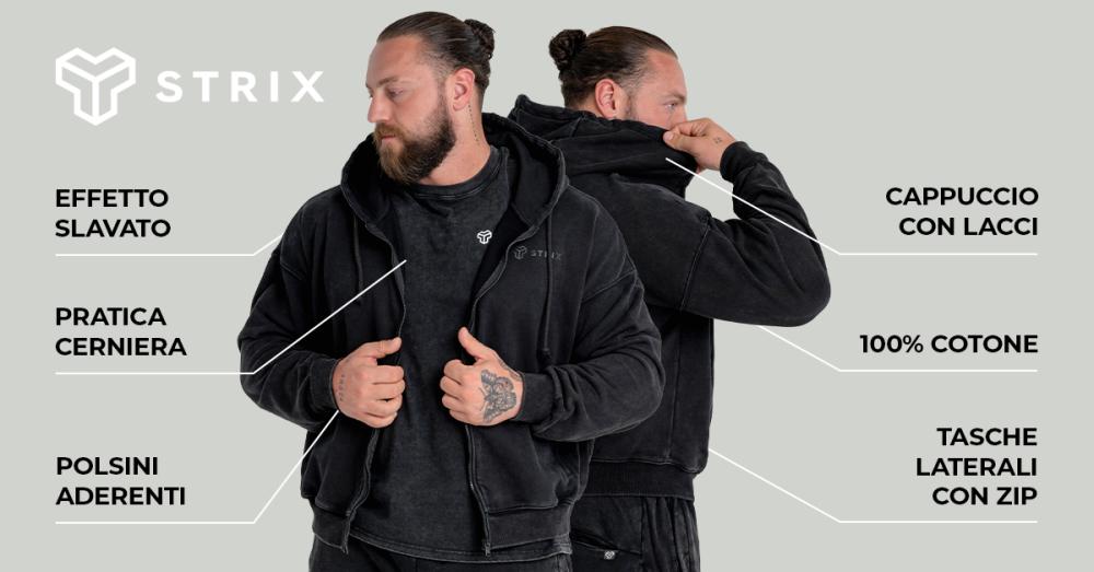Washed Zip Hoodie - STRIX
