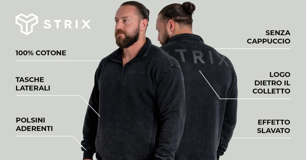 Washed Jumper Black - STRIX