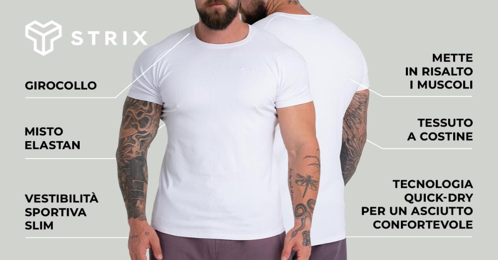 Ribbed T-Shirt Black - STRIX