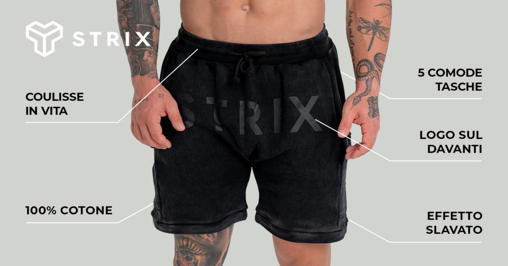 Pantaloncini lavati neri - STRIX