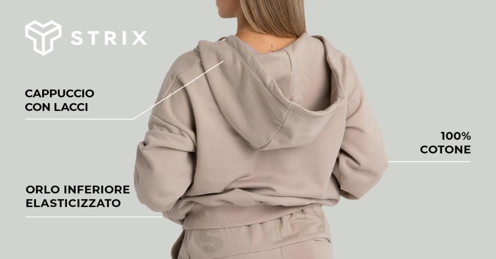 Felpa con cappuccio e zip da donna - STRIX