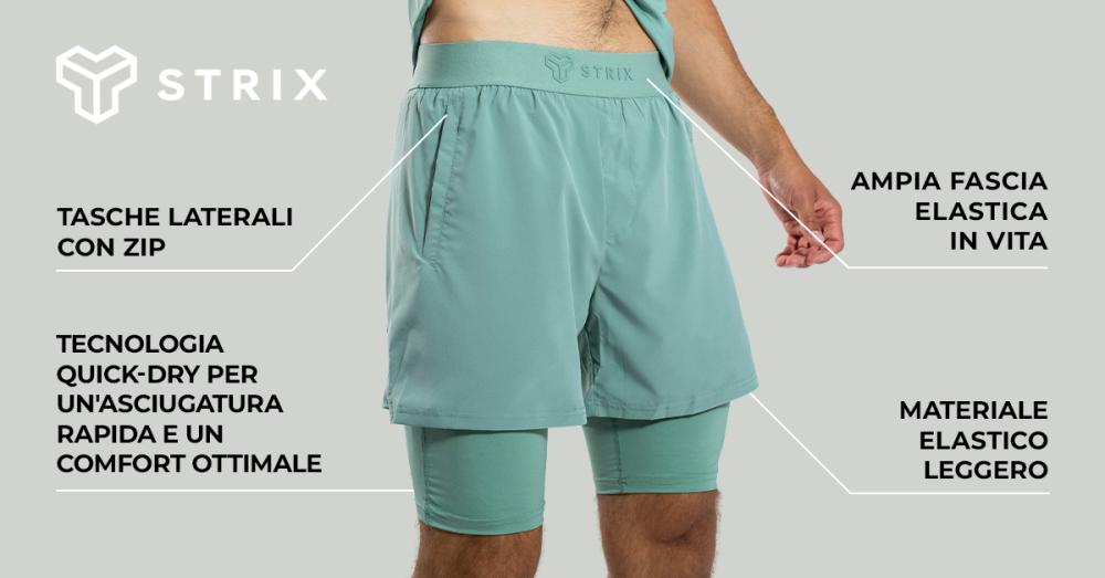 Pantaloncini ULTRA 2in1 Agave - STRIX
