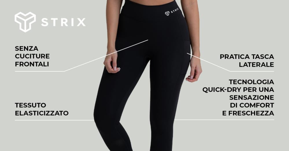 Leggings ZOA Donna Nero - STRIX