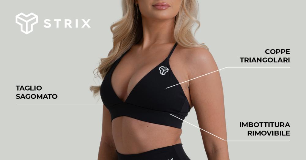 ZOA Triangle Sports Bra Black - GymBeam
