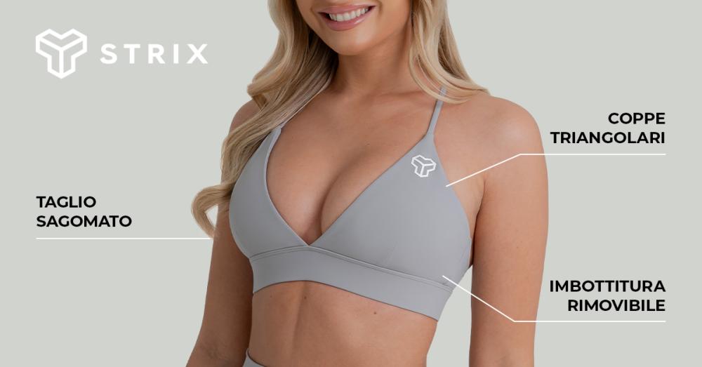 ZOA Triangle Sports Bra Black - GymBeam