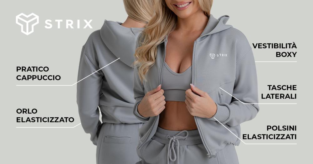 Felpa con cappuccio ZOA Zip-Up Donna Nero - STRIX