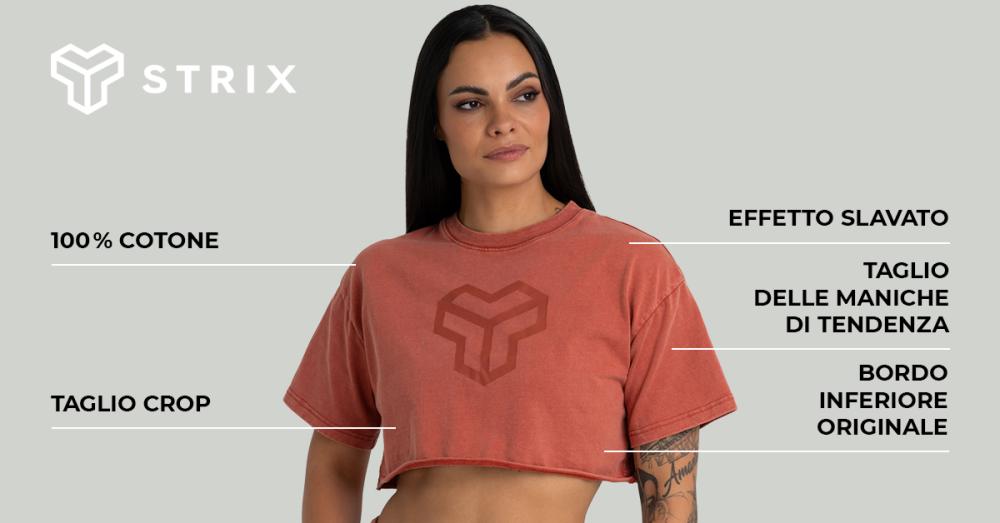 CropTop da donna lavato nero - STRIX