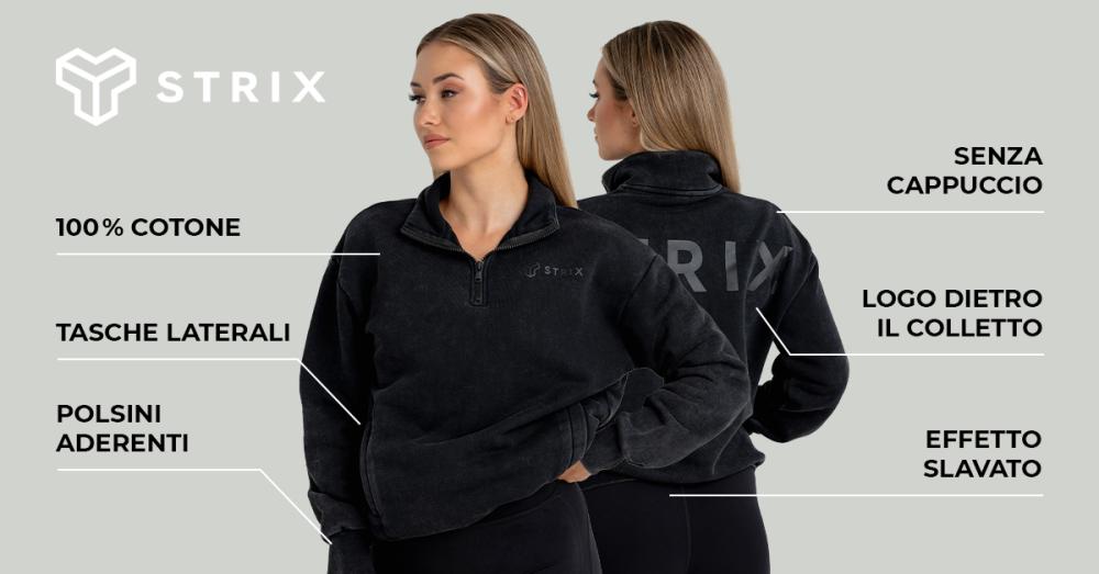 Maglione lavato da donna nero - STRIX