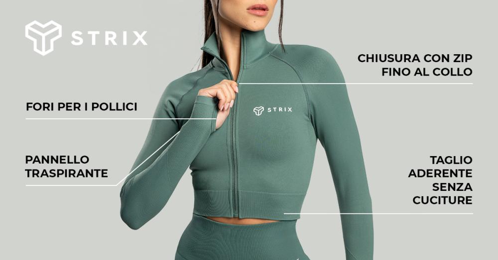 Top Donna Seamless Cropped Moss - STRIX