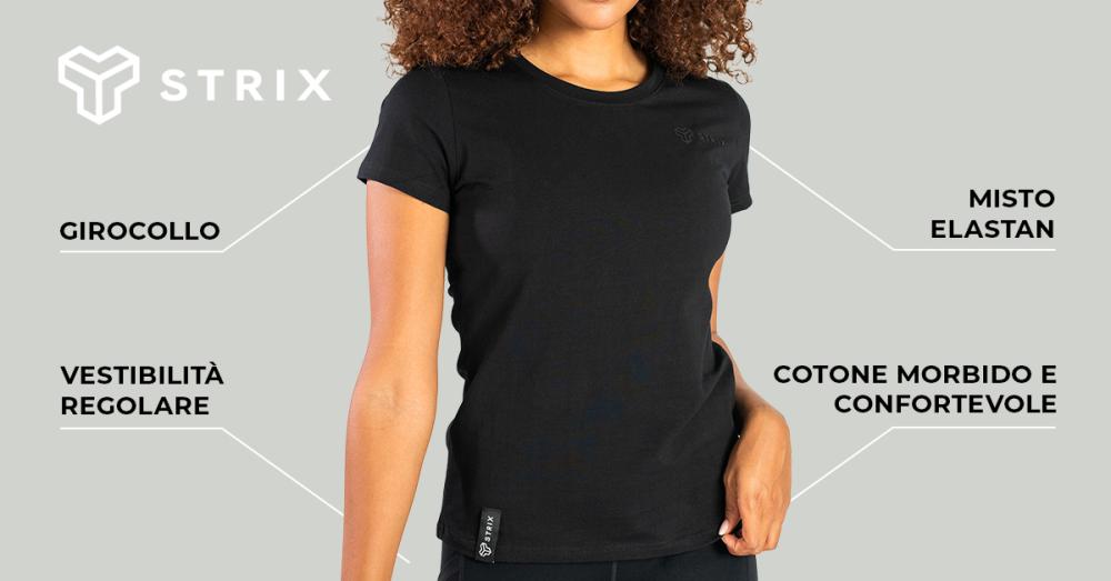 T-shirt Essential da Donna Black - STRIX