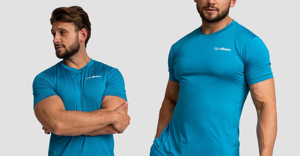 T-Shirt Sportiva da Uomo Limitless Aquamarine - GymBeam
