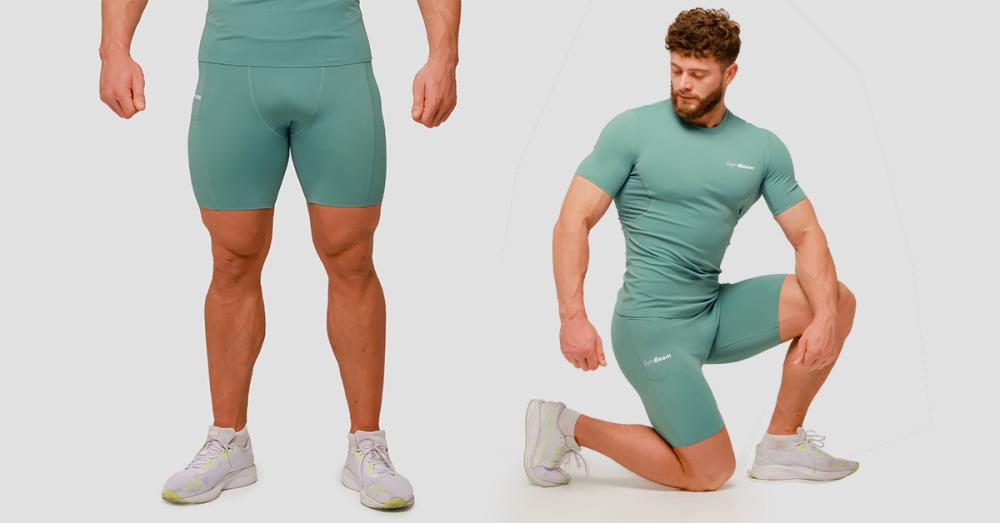 Mid Compression Shorts Blue - GymBeam