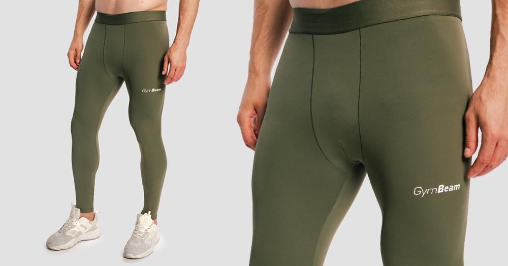 Leggings da combattimento da uomo Olive Grey - GymBeam