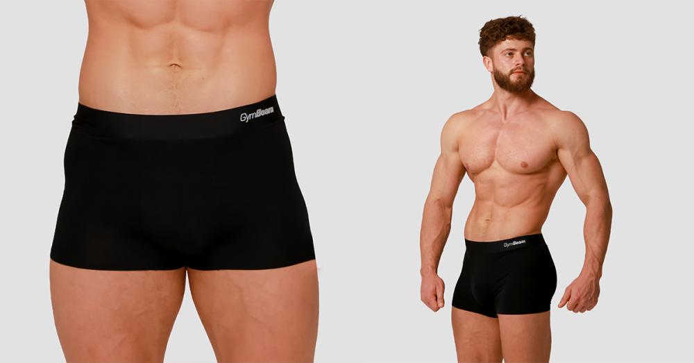 Boxer morbidi da uomo 2Pack Black - GymBeam