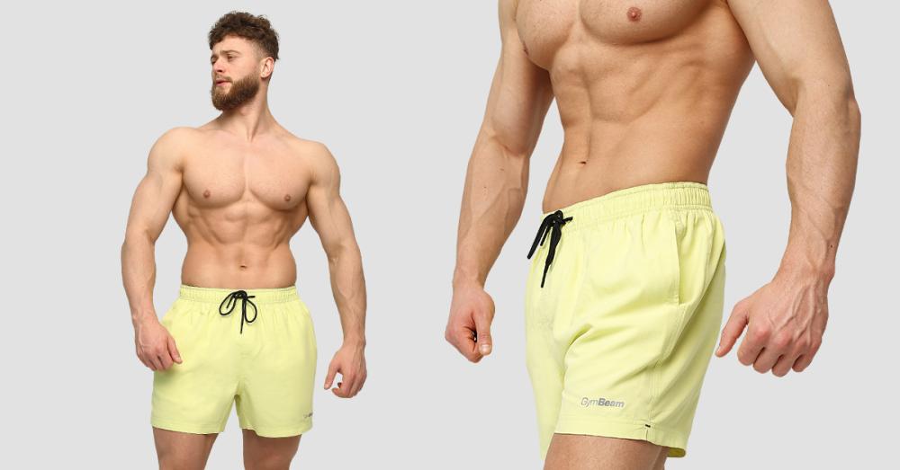 Pantaloncini da bagno ARUBA Lime - GymBeam da uomo