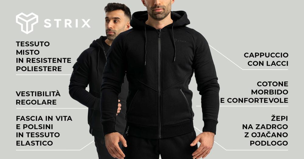 Nova Zip Up Hoodie black - STRIX